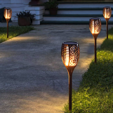 Solar Flame Garden Light
