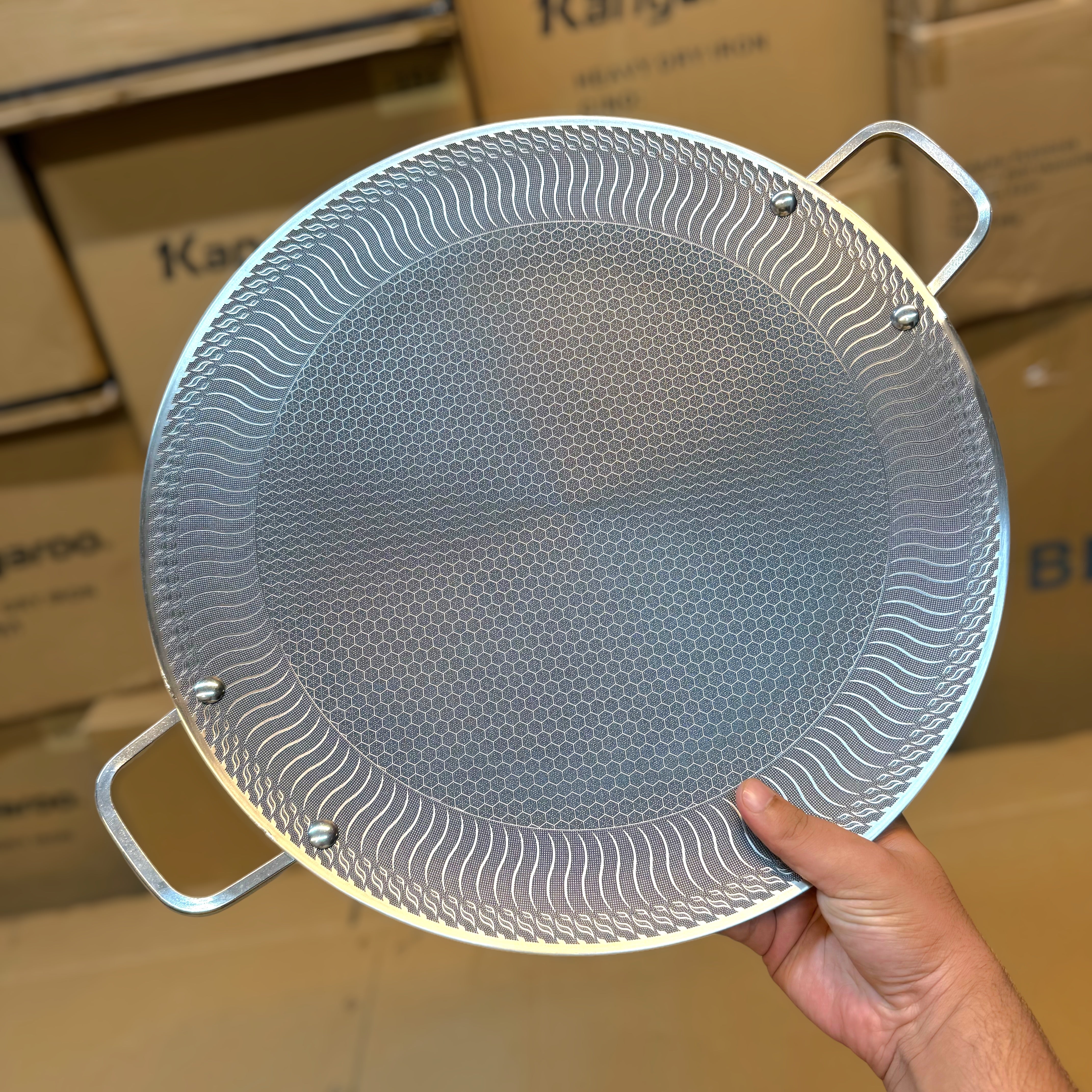 Laser Crafted Nonstick Honeycomb Tawa