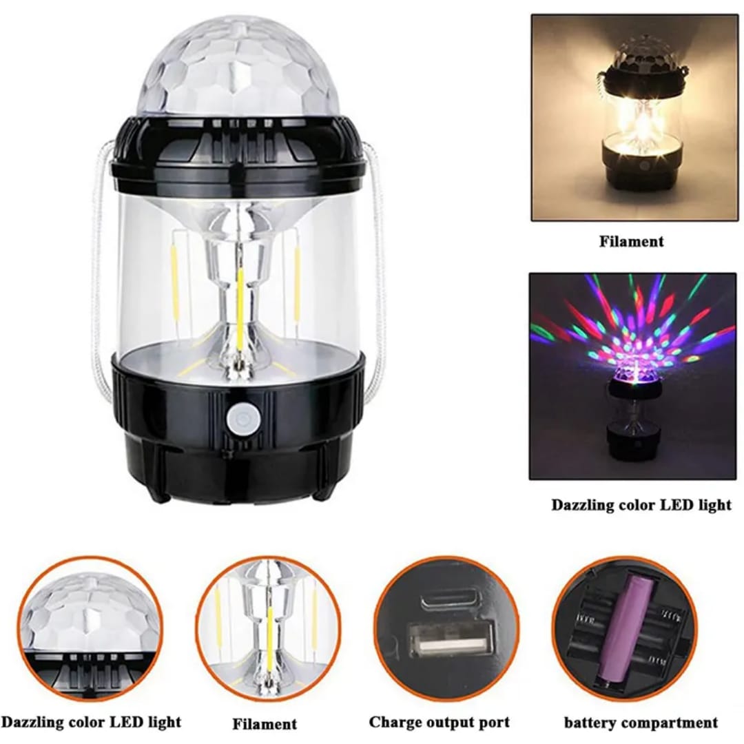 Multifunction ABS Rotating Camping Decoration Lantern